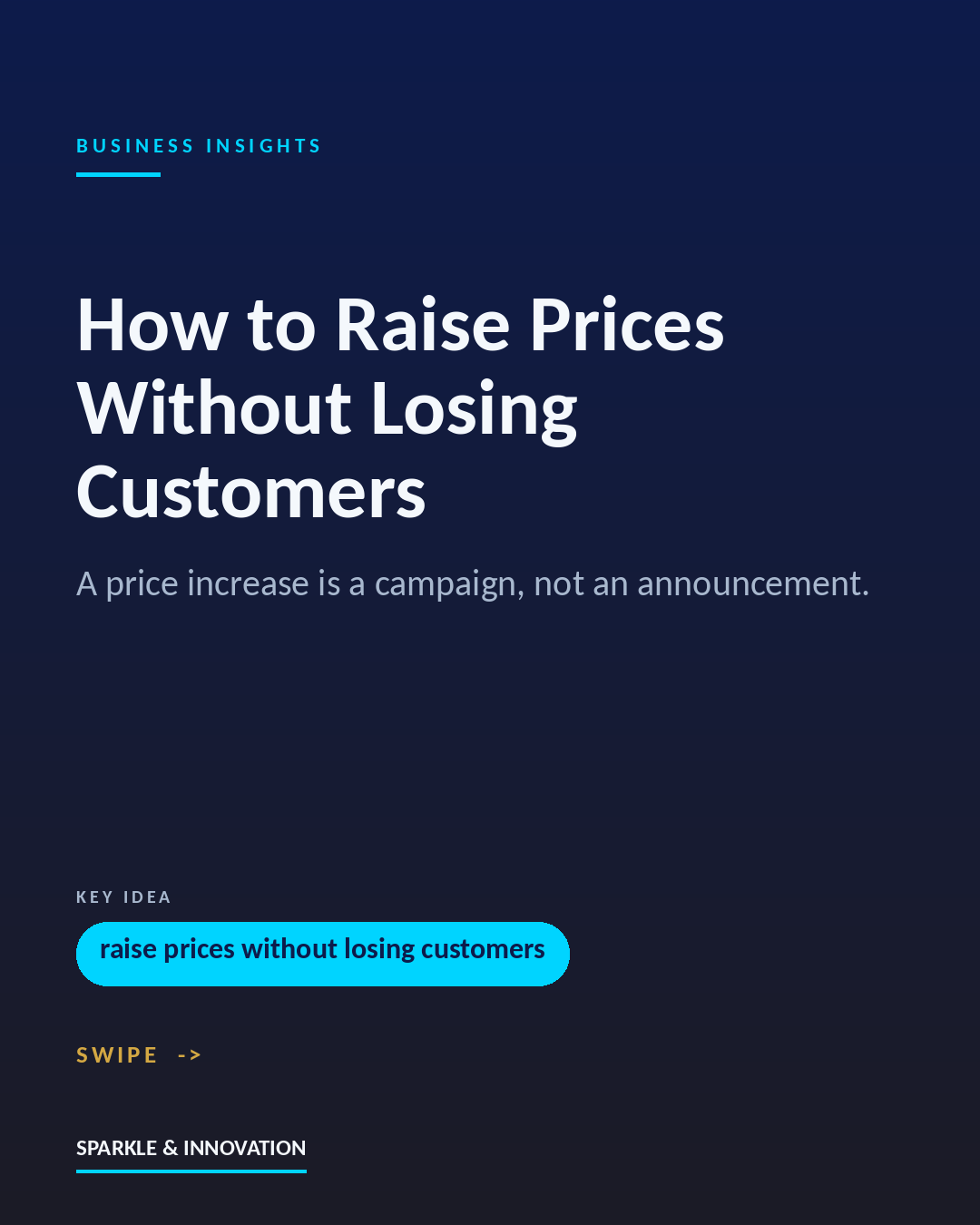 Infographic cover: How to Raise Prices Without Losing Customers - a 5-step playbook