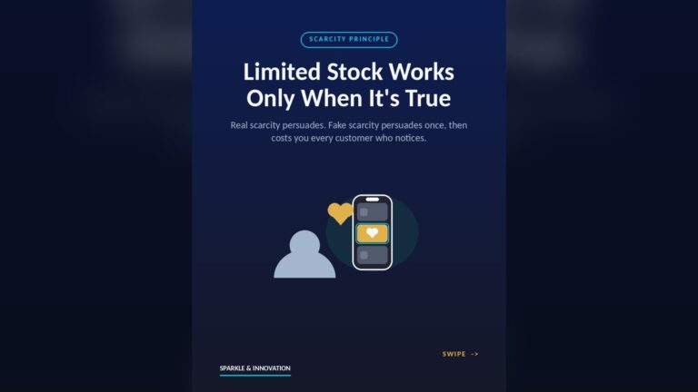 Scarcity marketing infographic cover: limited stock works only when it is true